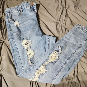Distressed Light Blue Women's Jeans